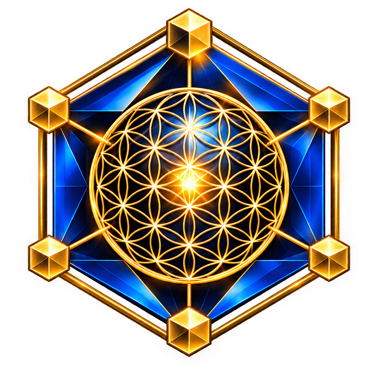 LifeScript geometric emblem slowly rotating face-on